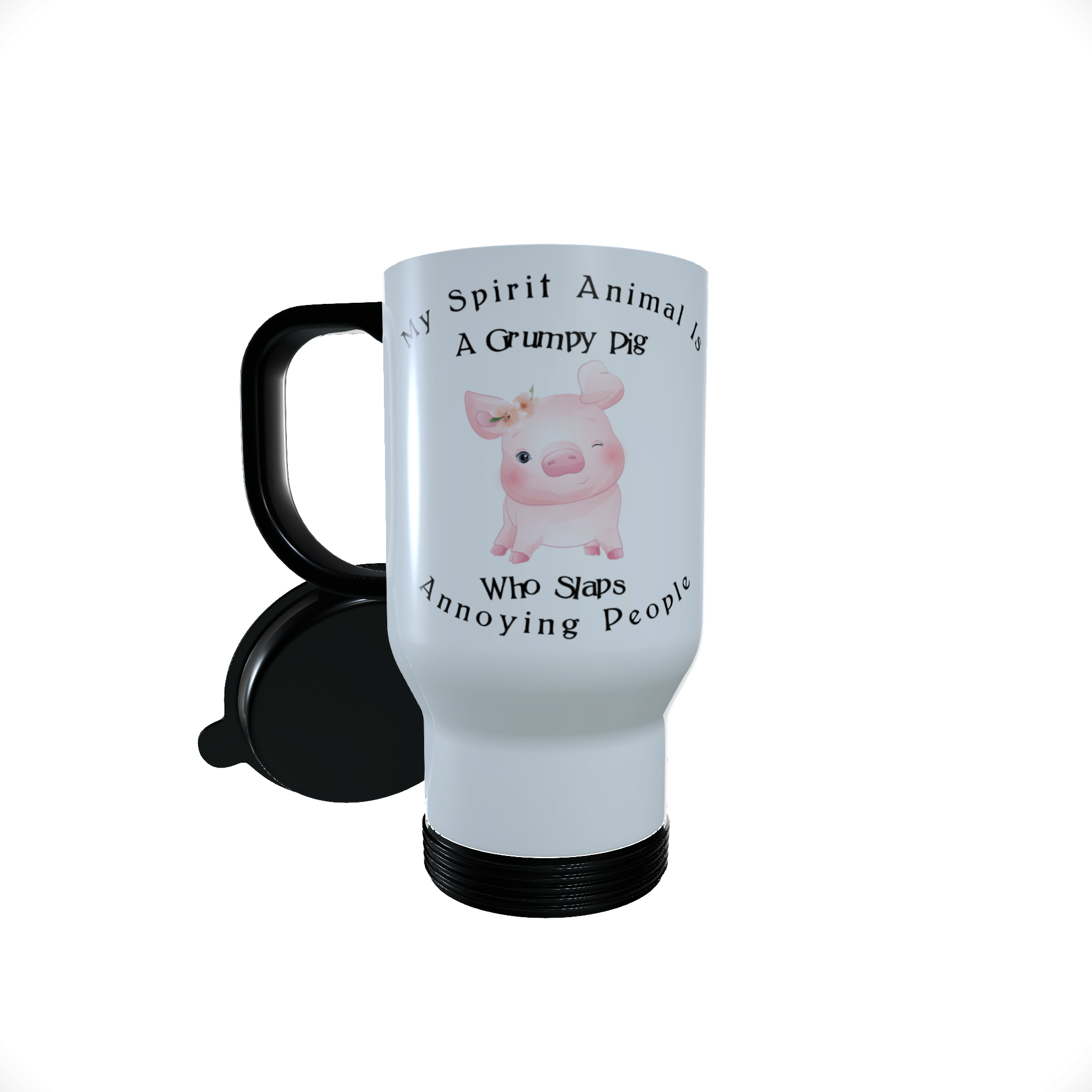 Pig - My Spirit Animal Is ... Travel Mug, Personalised Pig Mug